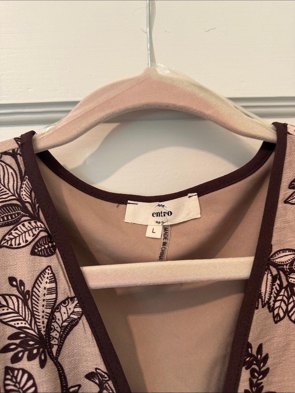 entro Beige Maxi Dress with Brown Floral Print - Picture 2 of 4
